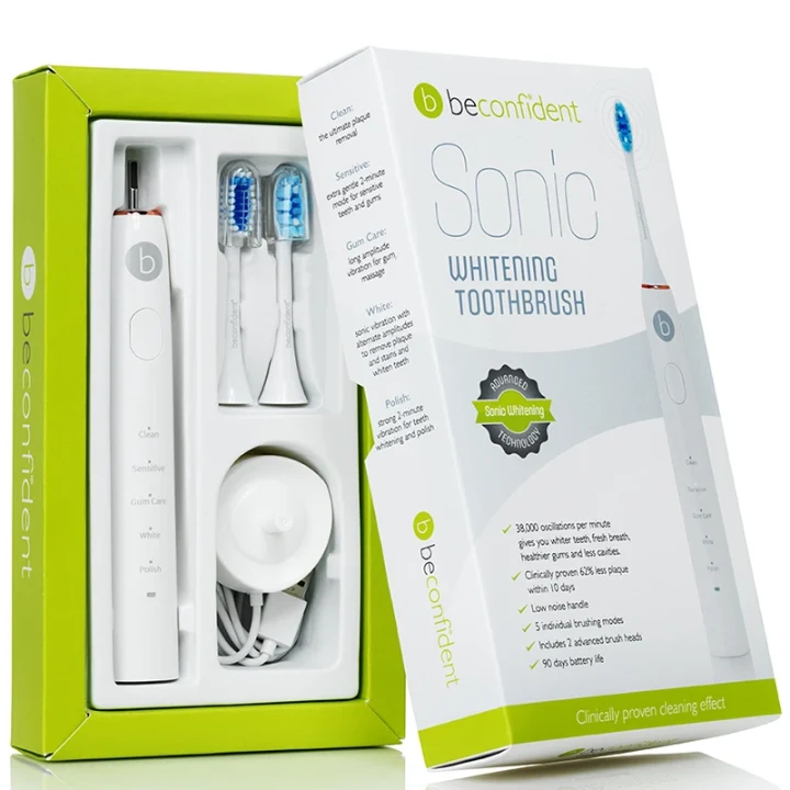 Beconfident Sonic Whitening Tandborste Vit/Roseguld 1 st Beconfident