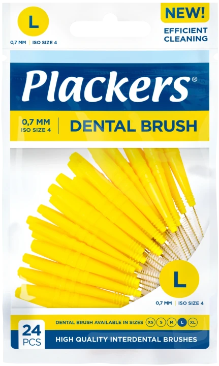 Plackers Dental Brush L 0,7 mm 24 st Plackers