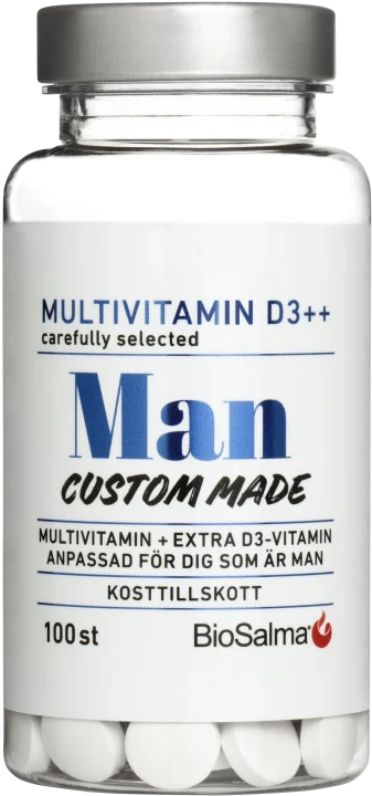 BioSalma Multivitamin Man D-vitamin++ 100 tabletter BioSalma