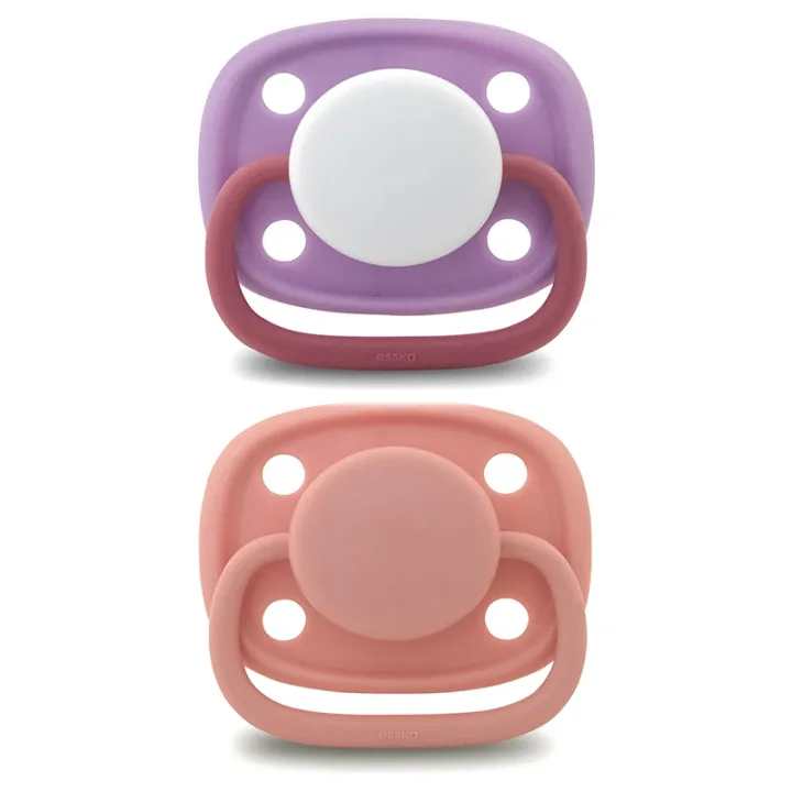ESSKA Knoppa Silikon 4-36 mån 2-pack Rosa/Lila Esska