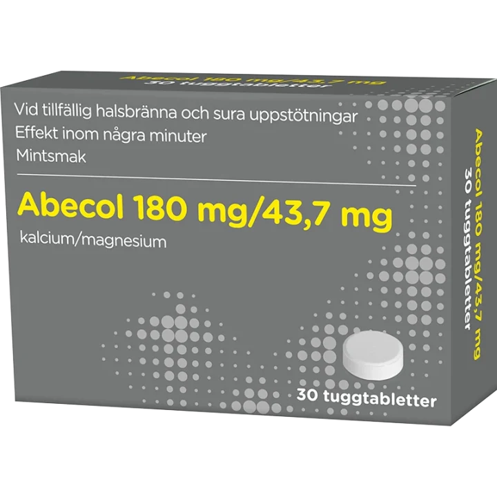 Abecol 180/43,7 mg 30 tuggtabletter ABECE