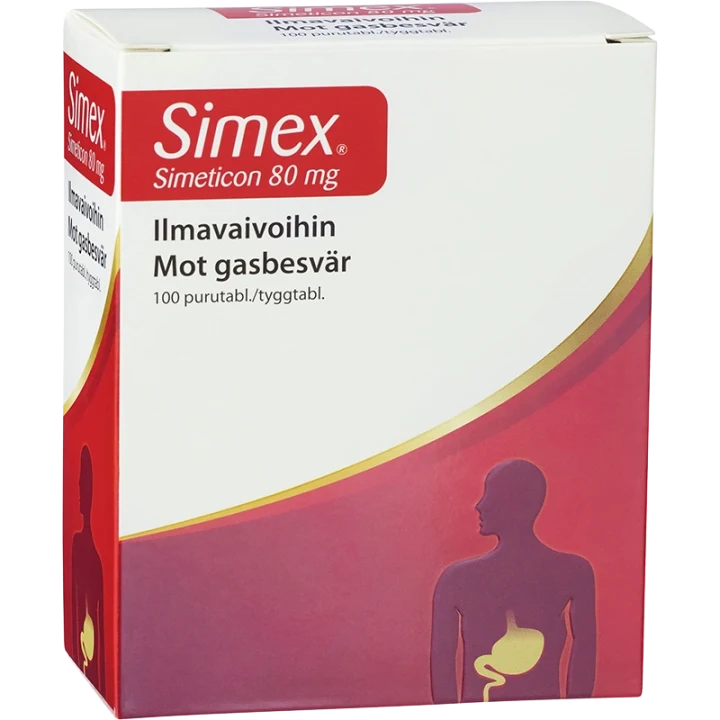 Simex Tuggtablett Simetikon 80 mg 100 st Simex
