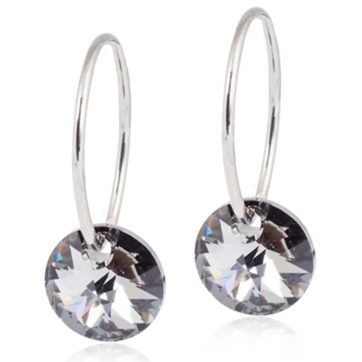 Blomdahl Örhängen Ring Round Black Diamond Blomdahl