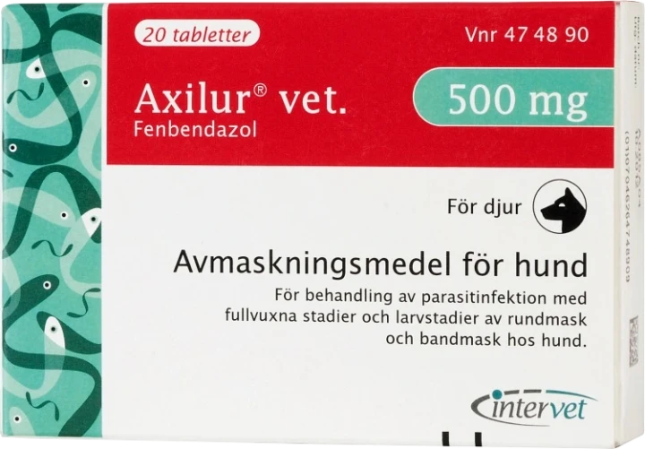 Axilur vet. tablett för hund 500 mg 20 st Axilur