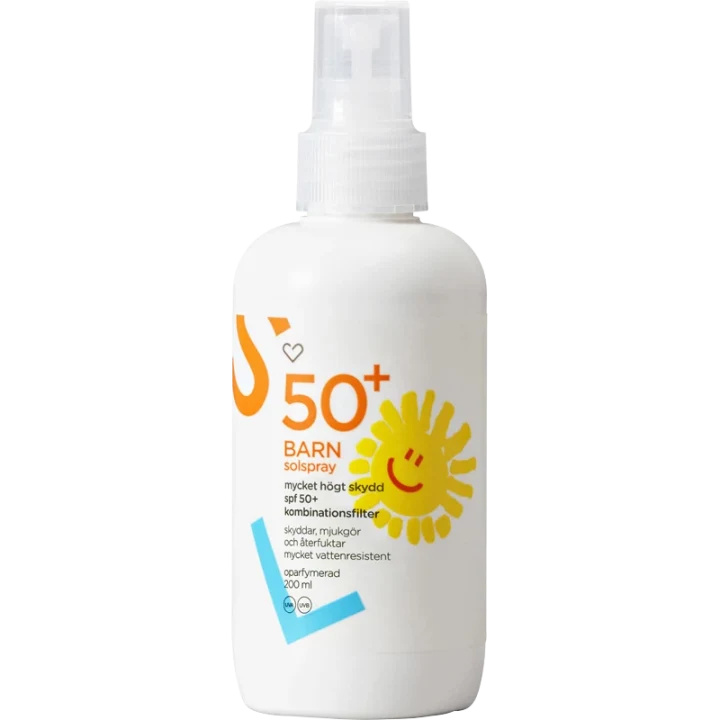 Hjärtats Solspray Barn SPF50+ Oparfymerad 200 ml Hjärtats