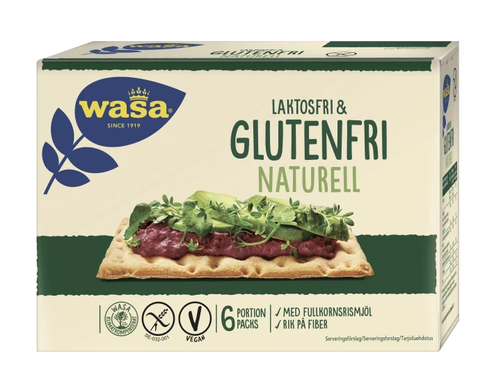 Gluten och laktosfritt Knäckebröd naturell 240gram 