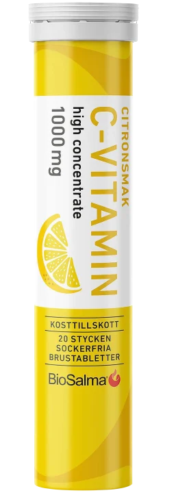 BioSalma C-vitamin 1000 mg Citron 20 brustabletter BioSalma