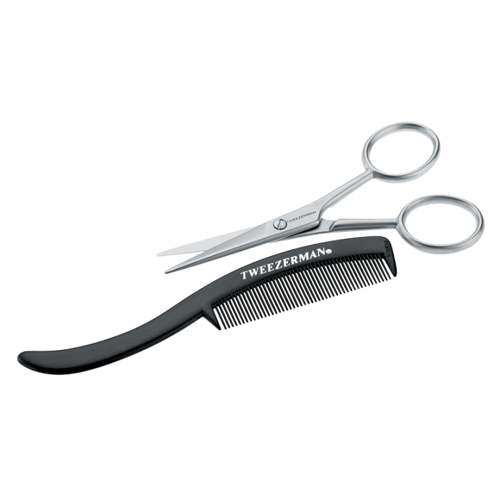 Tweezerman Moustache Scissors With Comb Tweezerman