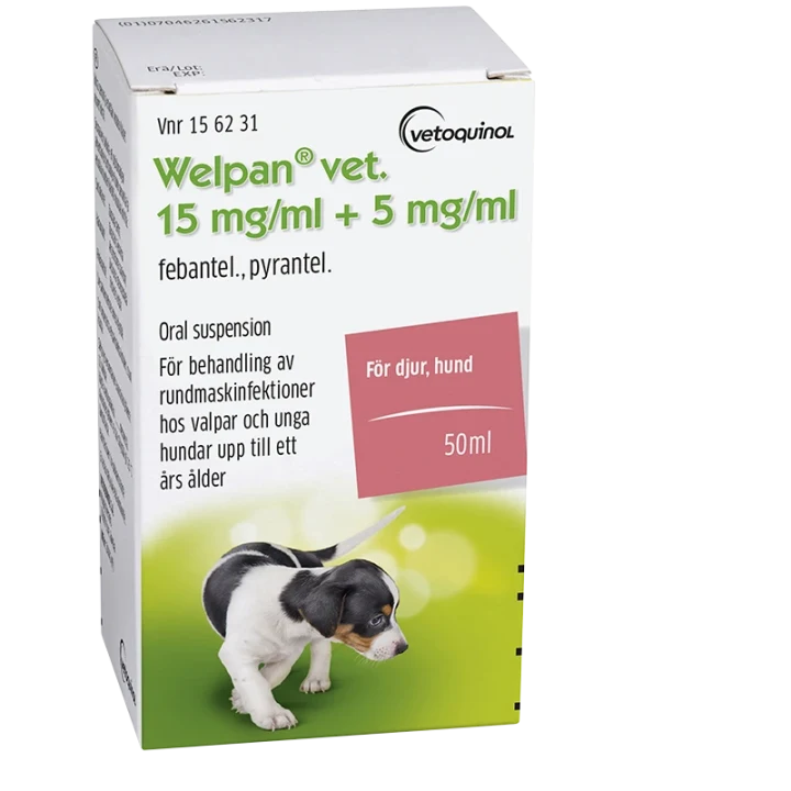 Welpan vet. oral suspension 15 mg/ml + 5 mg/ml 50 ml Drontal