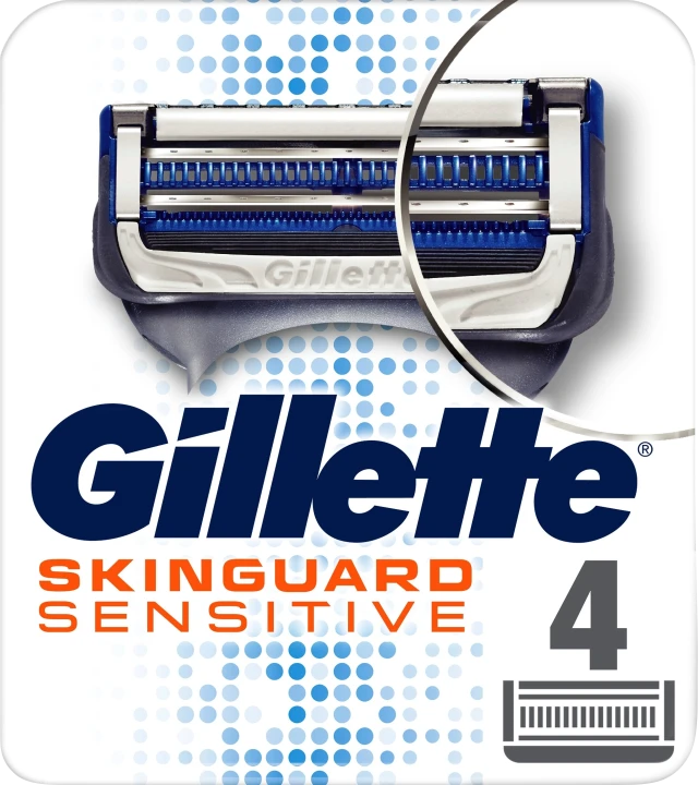 Gillette Skinguard Sensitive Rakblad för män 4 st Gillette