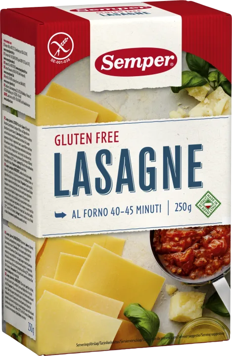Semper glutenfri Lasagne 250 g Semper
