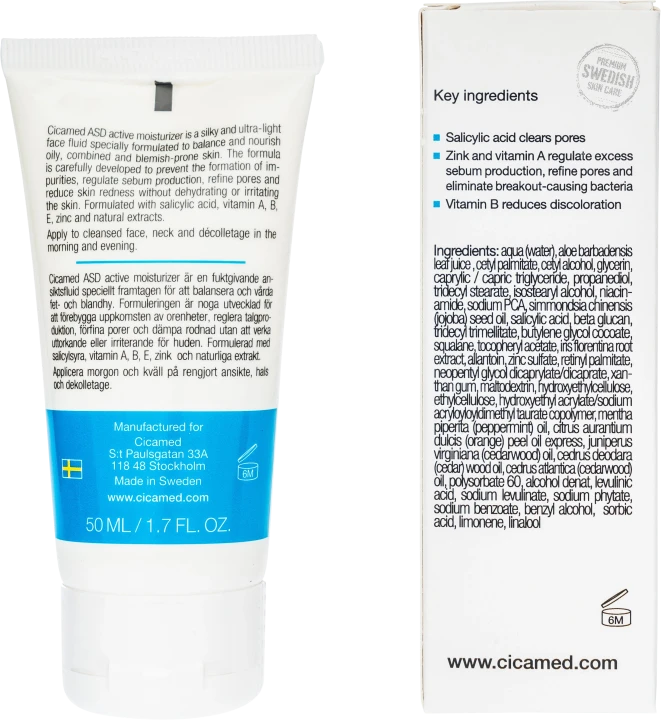 Cicamed Medical Science ASD Clear Skin Active Moisturizer 50 ml Cicamed