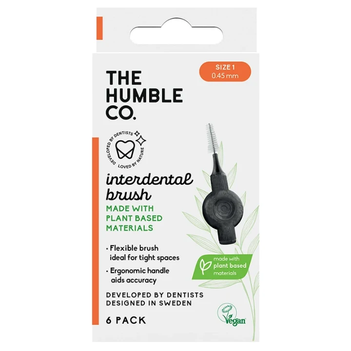 Humble Plant Based Mellanrumsborste 6-pack 0,45 mm Size 1 Humble