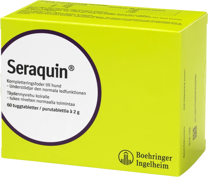 Seraquin tuggtablett för hund 2 g 60 st Seraquin