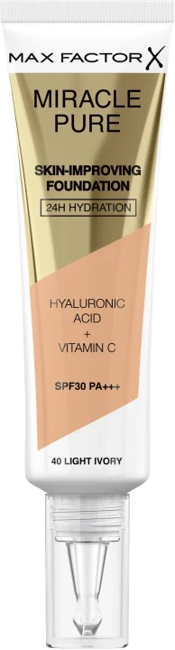 Max Factor Miracle Pure Foundation 40 Light Ivory Max Factor