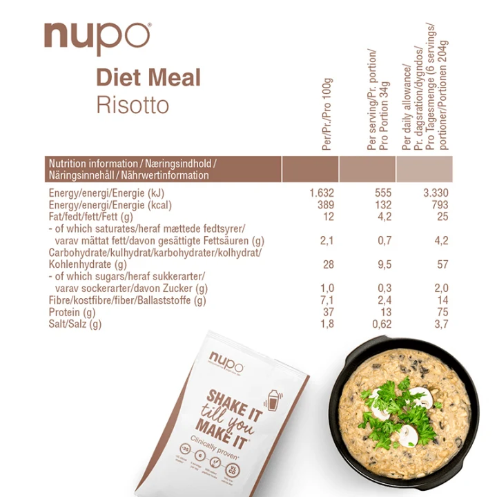 Nupo Diet Meal Risotto 10 portioner Nupo