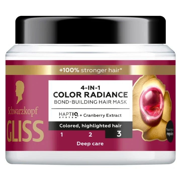 Schwarzkopf Gliss 4-In-1 Color Radiance Bond-Building Hair Mask 400 ml Schwarzkopf