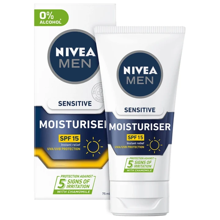 Nivea Men Sensitive Moisturiser SPF 15, 75 ml Nivea