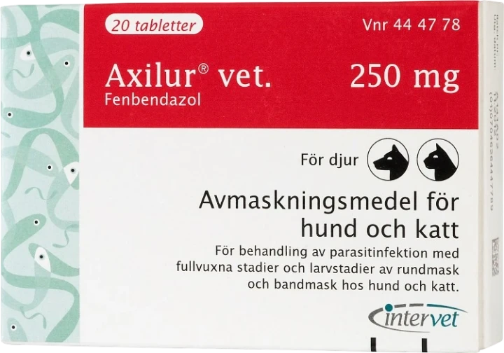 Axilur vet. tablett för hund och katt 250 mg 20 st Axilur