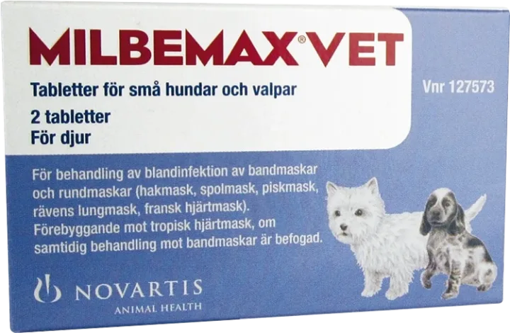 Milbemax vet. för små hundar och valpar tablett 2 st Milbemax