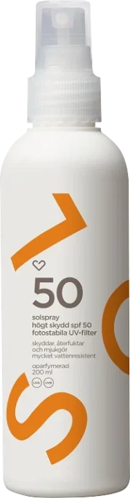 Hjärtats Solspray SPF50 Oparfymerad 200 ml Hjärtats