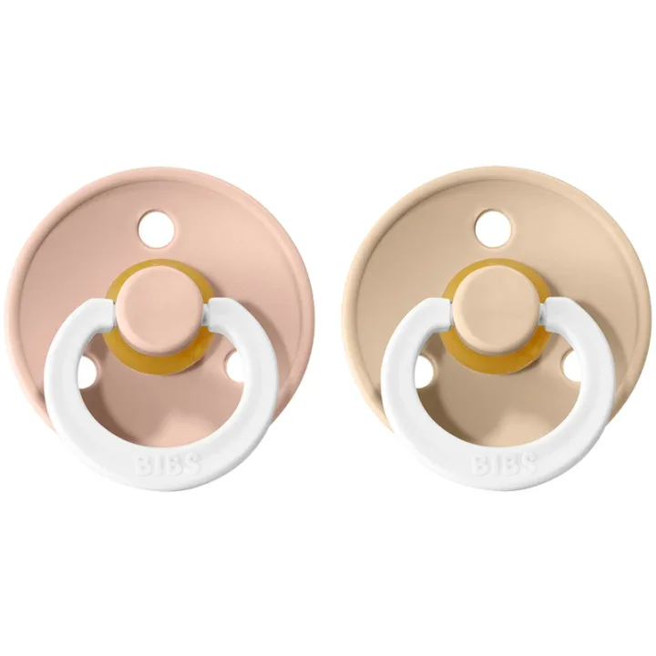 BIBS Colour Latex Size 2 Blush Glow/Vanilla Glow 2-pack Bibs