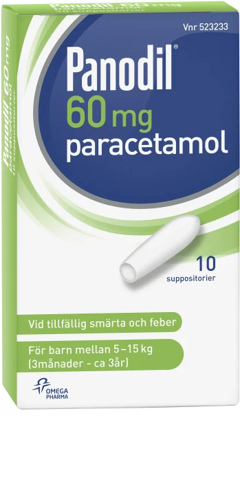 Panodil suppositorium 60 mg 10 st Panodil