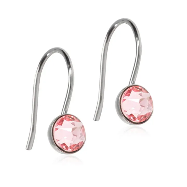 Blomdahl Örhängen NT Pendant Bezel Light rose 5 mm 1par Blomdahl