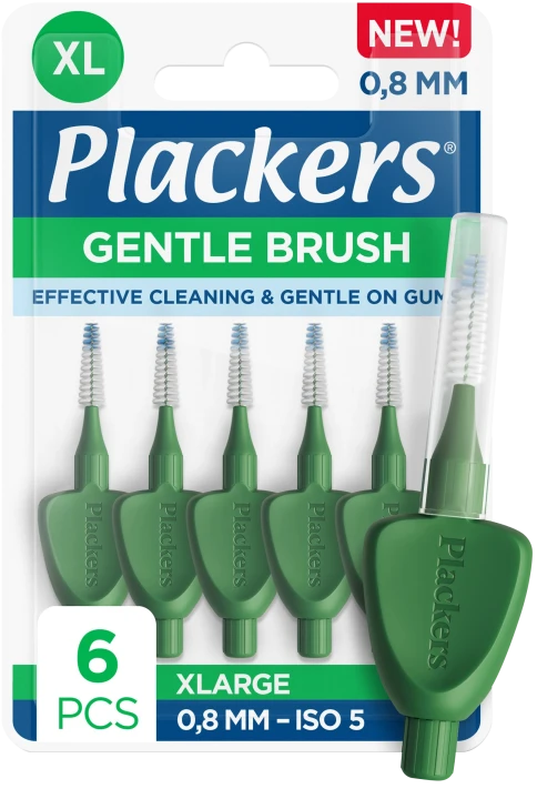 Plackers Gentle Brush 0,8 mm 6st Plackers