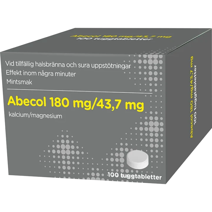 Abecol 180/43,7 mg 100 tuggtabletter ABECE