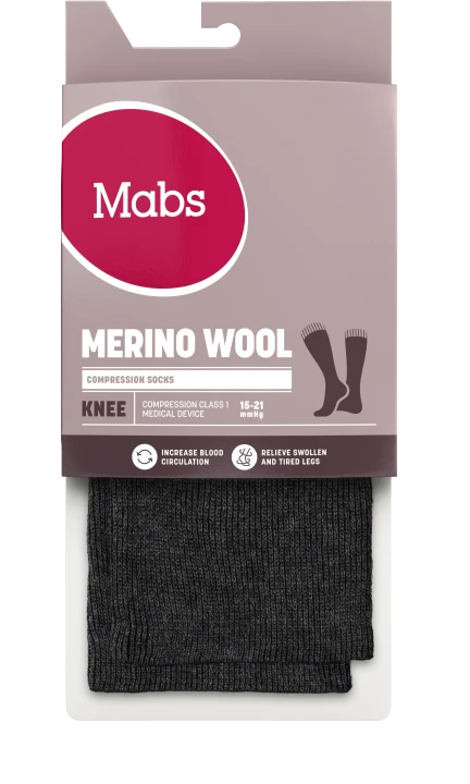 Mabs Wool Knee Black 1 par XXL Mabs