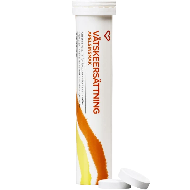 Hjärtats Vätskeersättning Apelsin Brustablett 18 st Hjärtats