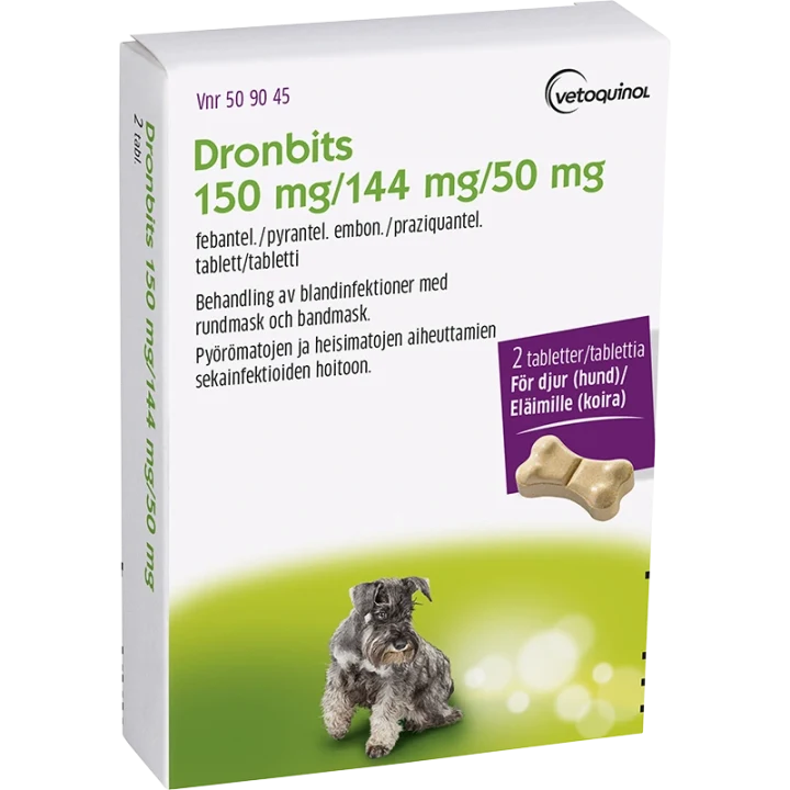 Dronbits tablett 150 mg/144 mg/50 mg 2 st Drontal