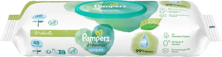 Pampers Harmonie Aqua Wet Wipes 48st Pampers