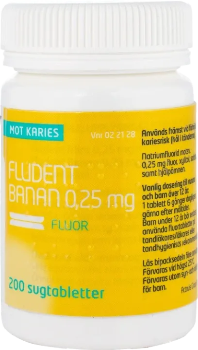 Fludent banan sugtablett Fludent