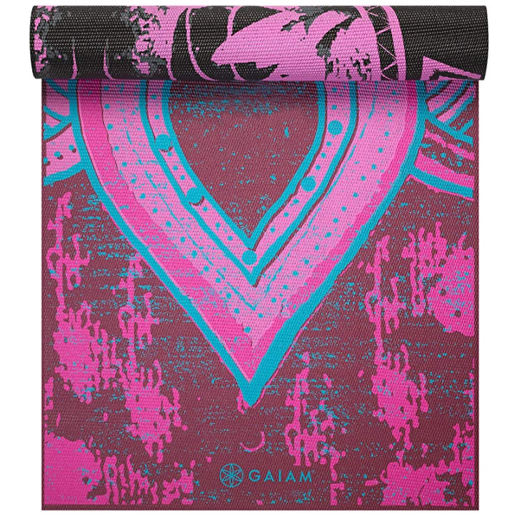 Gaiam Yoga Mat 6 mm Reversible Be Free Gaiam