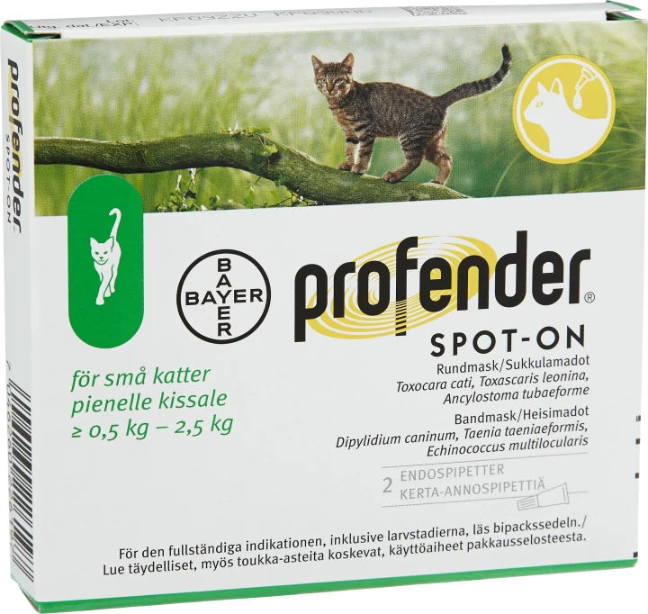 Profender Spot-on, lösning 30mg/7,5mg Pipetter i blisterförpackning, 2st  (2x0,35ml) 