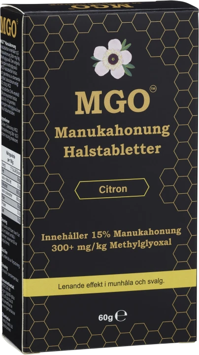 MGO Manukahonung 300+ Halstabletter Citron 60 g Mgo