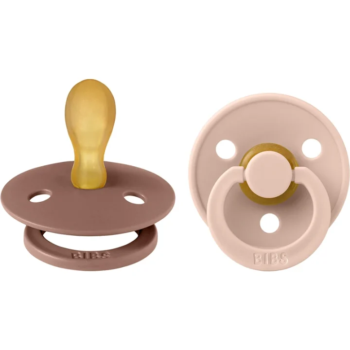 BIBS Colour Latex Symmetrical Blush/Woodchuck 2-pack Size 2 Bibs