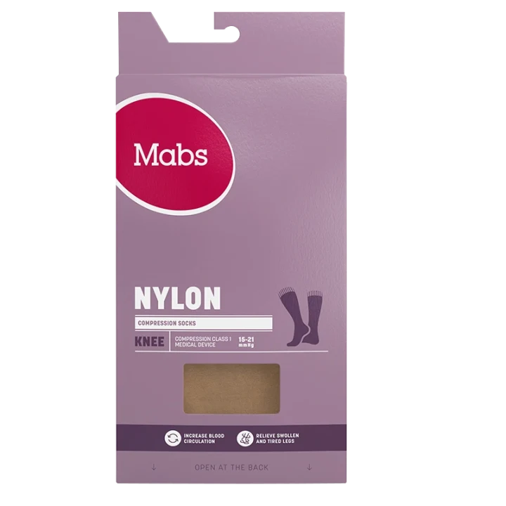 Mabs Nylon Knee Tan 1 par L Mabs