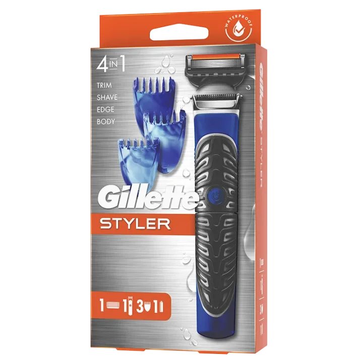 Gillette 4in1 Trimmer För Kropp och Skägg, Raka och Forma Gillette