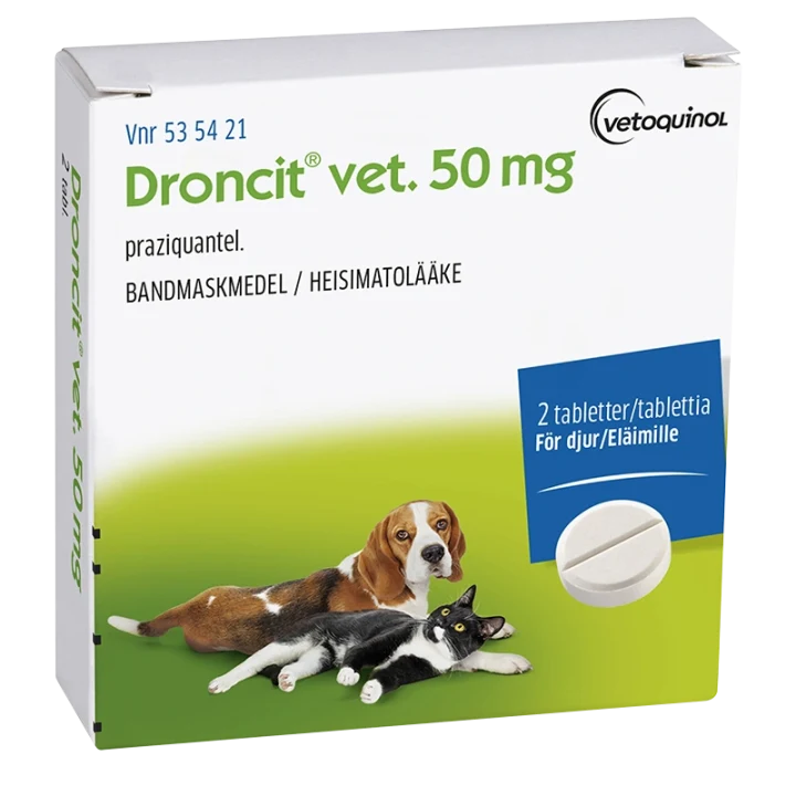 Droncit vet. tablett 50 mg 2 st Drontal