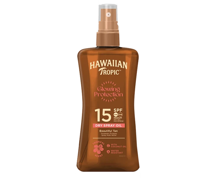 Hawaiian Tropic Glowing Protection Dry Oil Spray SPF15 200 ml Hawaiian Tropic
