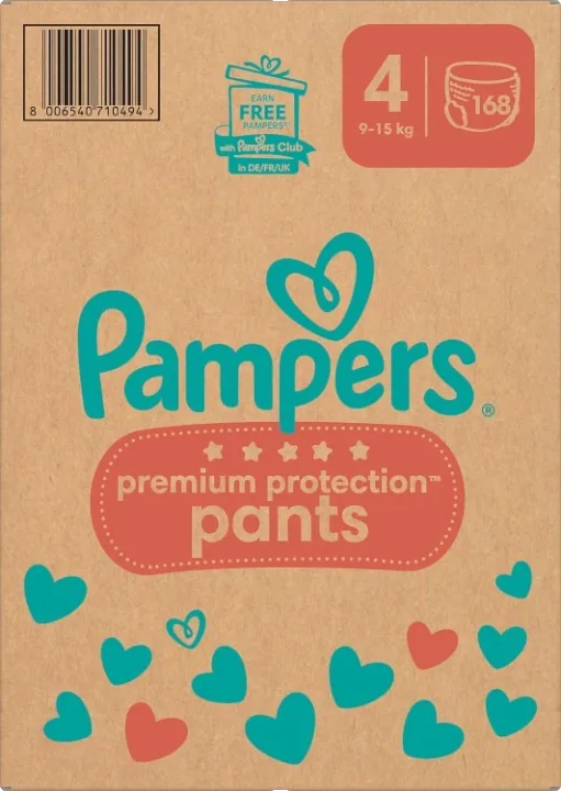 Pampers Premium Protection Stl4 9 15kg 168st Pampers