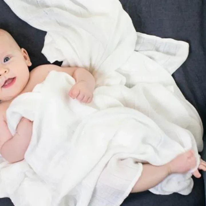 Les Enfants Muslin Blanket 2-pack Grå/Vit Les Enfants