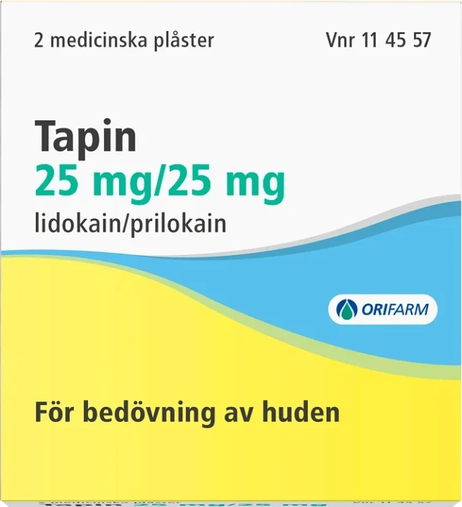 Tapin medicinskt plåster 25 mg/25 mg 2 st Tapin