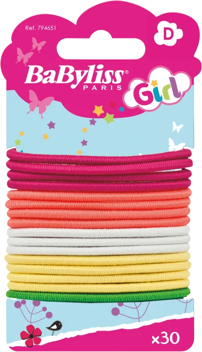 BaByliss Hårsnoddar Kids blandade färger 30 st BaByliss