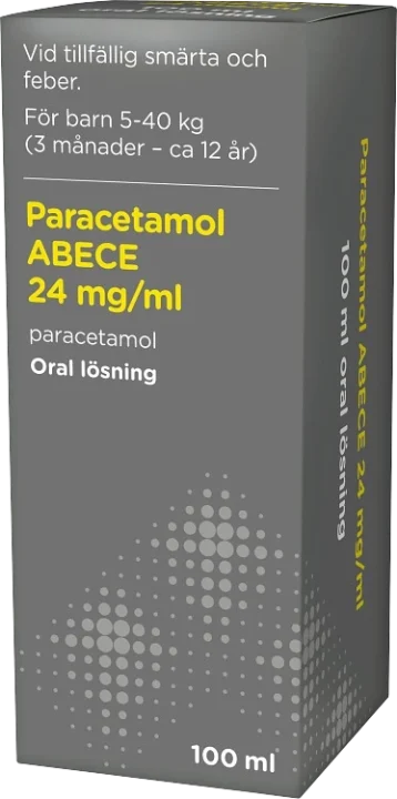 Paracetamol ABECE Oral lösning 24 mg/ml 100 ml ABECE