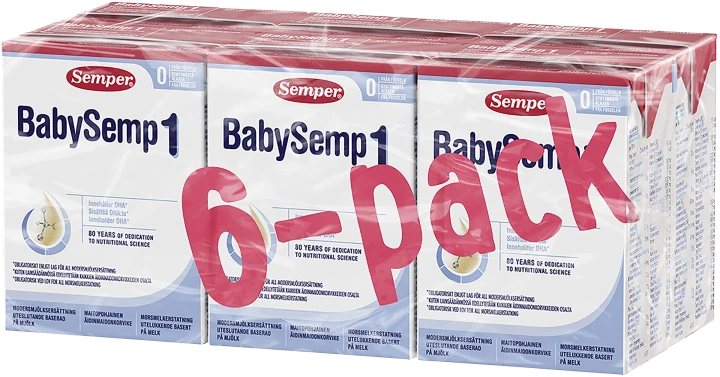 Semper BabySemp 1 Drickfärdig Modersmjölksersättning 6-pack Semper