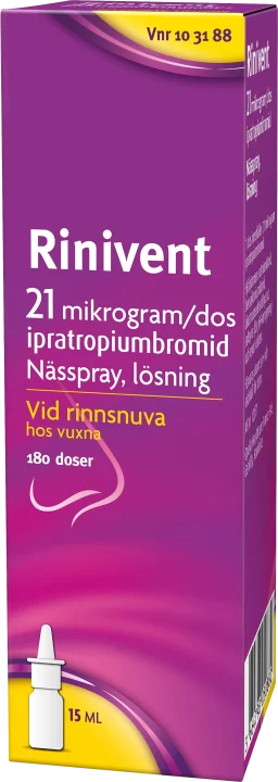 Rinivent Nässpray 21 mikrogram/dos 15 ml Rinivent